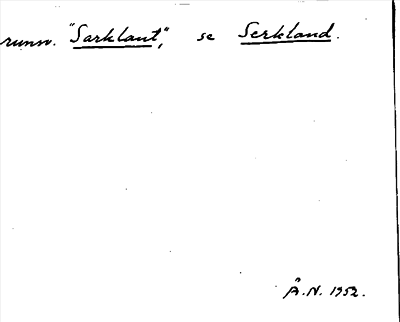 Bild på arkivkortet för arkivposten Sarklant, se Serkland