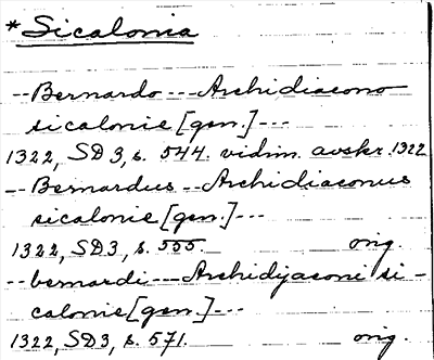 Bild på arkivkortet för arkivposten Sicalonia