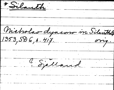 Bild på arkivkortet för arkivposten Silanth