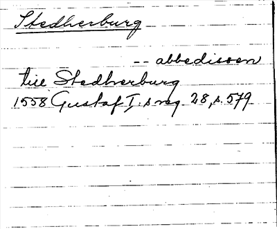 Bild på arkivkortet för arkivposten Stedherburg
