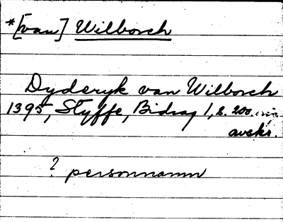 Bild på arkivkortet för arkivposten Wilborch