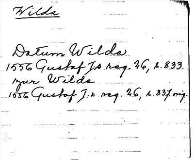 Bild på arkivkortet för arkivposten Wilda