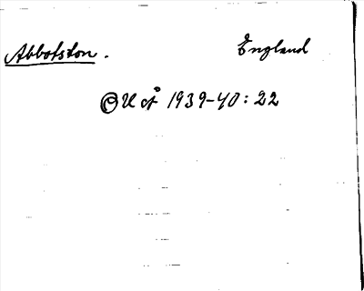 Bild på arkivkortet för arkivposten Abbotston
