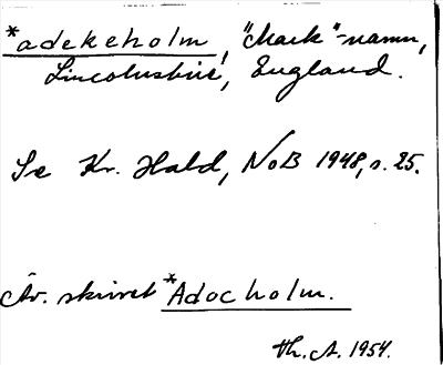 Bild på arkivkortet för arkivposten adekeholm