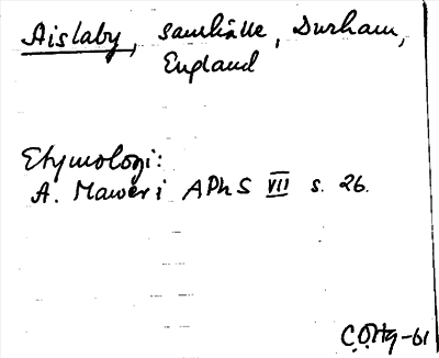 Bild på arkivkortet för arkivposten Aislaby