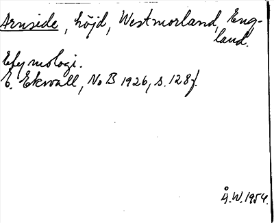 Bild på arkivkortet för arkivposten Arnside