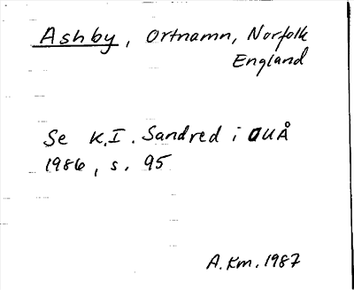Bild på arkivkortet för arkivposten Ashby
