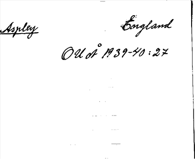 Bild på arkivkortet för arkivposten Aspley