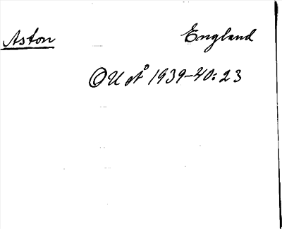 Bild på arkivkortet för arkivposten Aston
