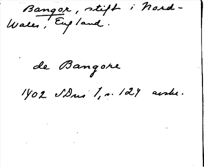 Bild på arkivkortet för arkivposten Bangor