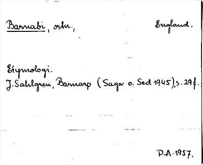 Bild på arkivkortet för arkivposten Barnabi