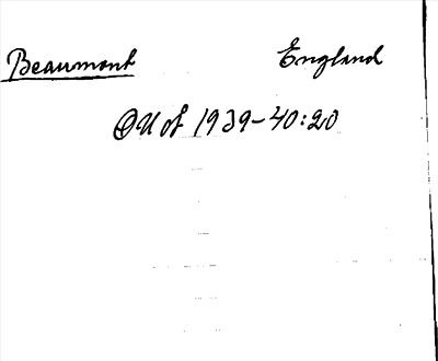 Bild på arkivkortet för arkivposten Beaumont