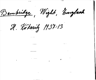 Bild på arkivkortet för arkivposten Bembridge