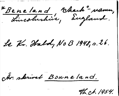 Bild på arkivkortet för arkivposten Beneland