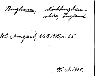 Bild på arkivkortet för arkivposten Bingham