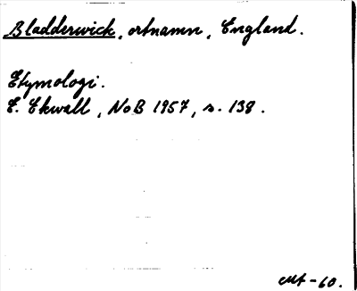 Bild på arkivkortet för arkivposten Bladderwick