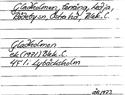 Bild på arkivkortet för arkivposten Gladholmen