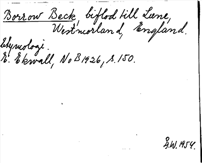 Bild på arkivkortet för arkivposten Borrow Beck
