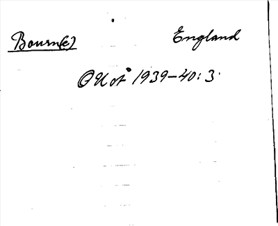 Bild på arkivkortet för arkivposten Bourne