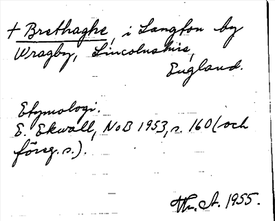 Bild på arkivkortet för arkivposten Brethaghe