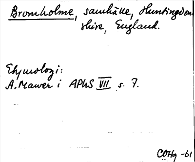 Bild på arkivkortet för arkivposten Bromholme