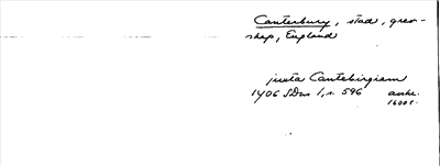 Bild på arkivkortet för arkivposten Canterbury