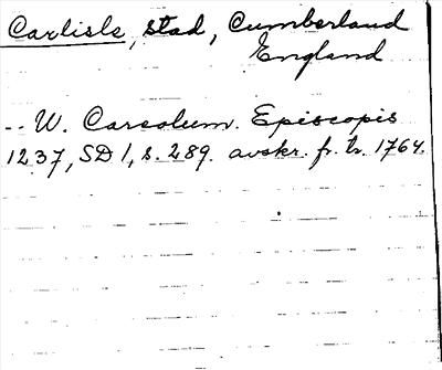 Bild på arkivkortet för arkivposten Carlisle