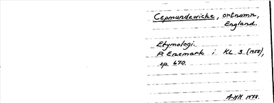 Bild på arkivkortet för arkivposten Cepmundewiche
