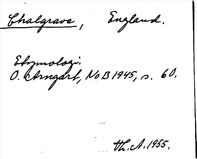 Bild på arkivkortet för arkivposten Chalgrave