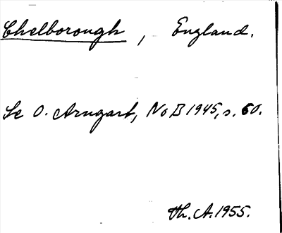 Bild på arkivkortet för arkivposten Chelborough