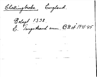 Bild på arkivkortet för arkivposten Chellingbroke