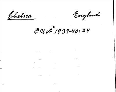 Bild på arkivkortet för arkivposten Chelsea