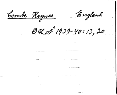 Bild på arkivkortet för arkivposten Coombe Keynes