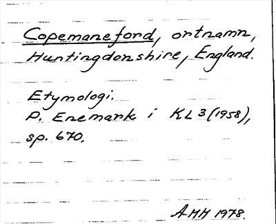 Bild på arkivkortet för arkivposten Copemaneford