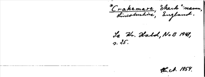 Bild på arkivkortet för arkivposten Crakemare
