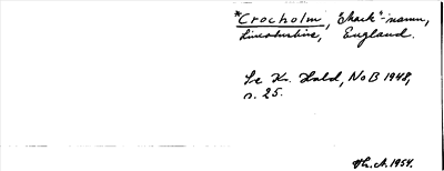 Bild på arkivkortet för arkivposten Crocholm