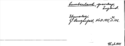 Bild på arkivkortet för arkivposten Cumberland