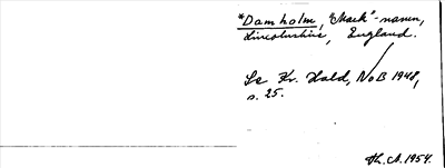Bild på arkivkortet för arkivposten Damholm
