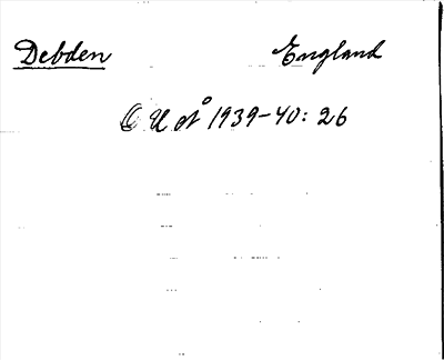 Bild på arkivkortet för arkivposten Debden