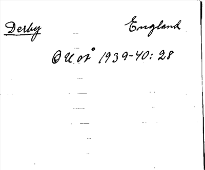 Bild på arkivkortet för arkivposten Derby