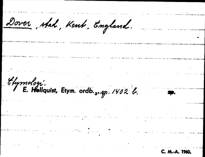 Bild på arkivkortet för arkivposten Dover