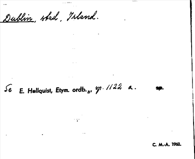 Bild på arkivkortet för arkivposten Dublin