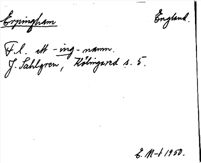 Bild på arkivkortet för arkivposten Erpingham