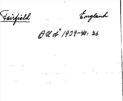 Bild på arkivkortet för arkivposten Fairfield