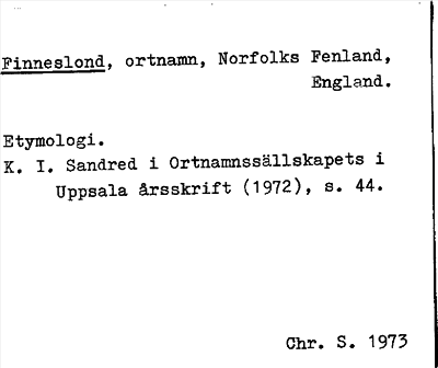 Bild på arkivkortet för arkivposten Finneslond