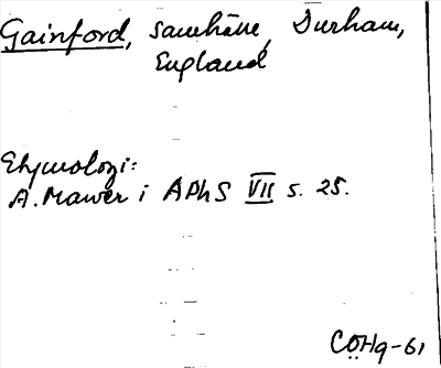 Bild på arkivkortet för arkivposten Gainford