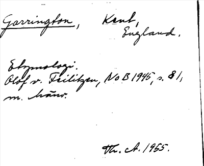Bild på arkivkortet för arkivposten Garrington
