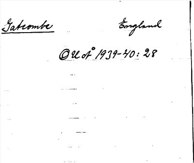 Bild på arkivkortet för arkivposten Gatcombe
