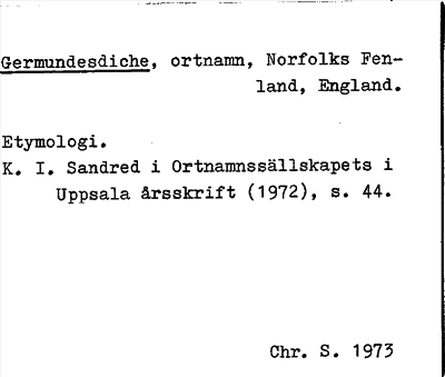Bild på arkivkortet för arkivposten Germundesdiche