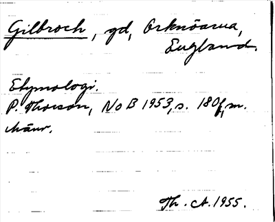 Bild på arkivkortet för arkivposten Gilbroch